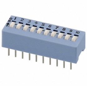 206-10, DIP Switches / SIP Switches SPST 10 switch sections