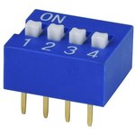 DS01C-254-L-04BE, DIP Switches / SIP Switches DIP Switch, SPST, 2.54 pitch ...