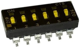 219-6LPST, DIP Switches / SIP Switches SPST 6 switch sections