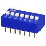 DS01C-254-L-07BE, DIP Switches / SIP Switches DIP Switch, SPST, 2.54 pitch ...