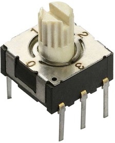 220ADC04, Coded Rotary Switches 4 position thru hole Knurled