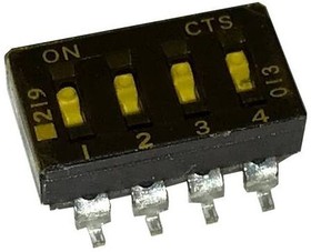 219-4LPST, DIP Switches / SIP Switches SPST 4 switch sections