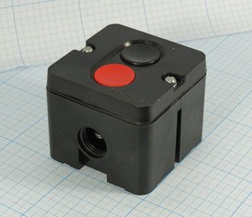 Переключатель кнопочный , 660 В, 10 А, 2OFF-(ON), 1 красный 1 черный, 4C, ПКЕ722-2У, IP54
