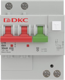 Фото 1/4 MDV63-22C10-A, Выключатель автоматический дифференциального тока двухполюсный MDV63, 10А, 30мА, тип A, C, 6кА, электромеханический, серии YO
