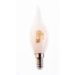 Лампа Filament Свеча на ветру 9W 590lm 3000К Е14 milky LED 1/10/50 104201109
