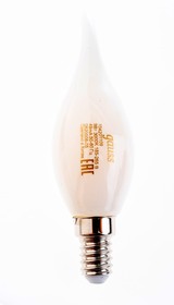 Фото 1/10 Лампа Filament Свеча на ветру 9W 590lm 3000К Е14 milky LED 1/10/50 104201109