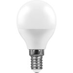 25478, Лампа светодиодная LED 7вт Е14 теплый шар