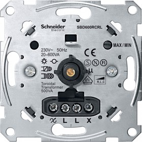 Фото 1/6 Schneider Electric Merten Механизм Светорегулятора поворотного 20-600Вт универсальный