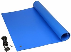 TM2448L3BL-L, Anti-Static Control Products Mat Kit, Premium 3-Layer Vinyl Blue, 0.135" X 24" X 48"