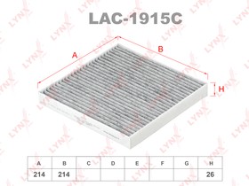 Фото 1/2 LAC-1915C, LAC-1915C Фильтр салонный LYNXauto