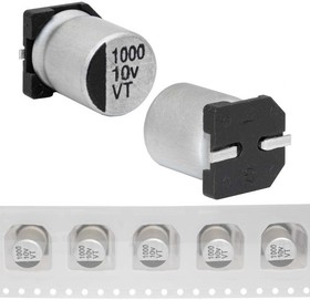 1000 uF 10 V 105C 8*10.5 VT, EVT010ADA102M08B0 Конденсатор электролитический SMD, 1000 мкФ, 10 В, 8х10.5 мм, - 55…+105 °C, наработка 200 – купить оптом и в розницу