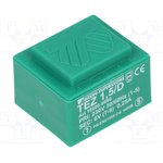 TEZ1.5/D230/6V, Трансформатор: залитый, 1,5ВА, 230ВAC, 6В, 250мА, PCB, IP00, 70г