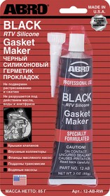 Фото 1/9 12-AB-R, ABRO Герметик прокладок высокотемпературный черный 85 г