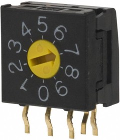 FR01FC10H-S, Coded Rotary Switches 10MM DECIMAL 10P COMPLEMENT CODED R/A