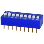 DS01C-254-S-09BE, DIP Switches / SIP Switches DIP Switch, SPST, 2.54 pitch ...