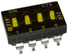 219-4MSTR, DIP Switches / SIP Switches SPST 4 switch sections