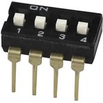 DS04-254-2L-04BK, DIP Switches / SIP Switches DIP Switch, SPST, 2.54 pitch ...