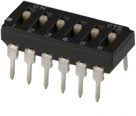 209-6MS, DIP Switches / SIP Switches SPST 6 switch sections