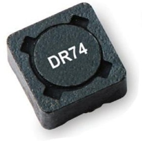 Фото 1/2 DR74-220-R, Силовой Индуктор (SMD), 22 мкГн, 1.75 А, Экранированный, 2.13 А, DR, 7.6мм x 7.6мм x 4.35мм