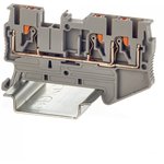 VPR-2.5-TWIN-GY, Pass-through terminal, push-in terminal, 3 connection points ...