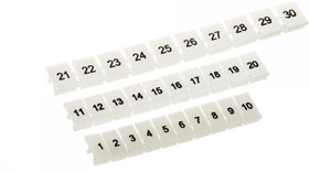 Фото 1/2 DKC Nuputuk Маркировка для клемм, ширина 5 мм, от 21 до 30, вертикальная ориентация , 1 шт. = полоса из 10 маркеров