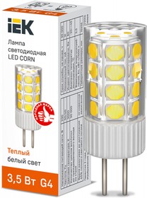 Фото 1/8 IEK Лампа LED CORN капсула 3,5Вт 230В 3000К керамика G4