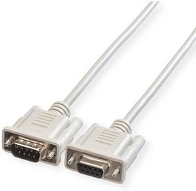 11016260, Serial Cable D-SUB 9-Pin Male - D-SUB 9-Pin Female 6m Grey