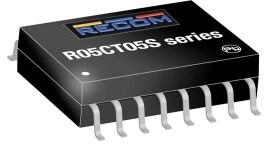 Фото 1/3 R05CT05S-CT, Isolated DC/DC Converters - SMD 0.5W 100mA 4.5Vin 3.3/3.7/5.0/5.4Vout