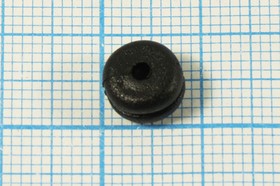Фото 1/2 Изоляционная втулка проходная 2x5x0,7x5/8, материал резина, черный, Ni2x5[Mi]