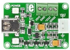 MIKROE-1198, Power Management IC Development Tools VOLT SMART USB LIPO BATTERY CHARGER