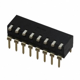 Фото 1/3 A6TR-8104, DIP Switches / SIP Switches 8 Pin, Thru-Hole Raised, Low Profile
