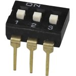 DS04-254-1-03BK-SMT, DIP Switches / SIP Switches DIP Switch, SPST, 2.54 pitch ...