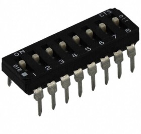210-8MS, DIP Switches / SIP Switches 8 switch sections SPST