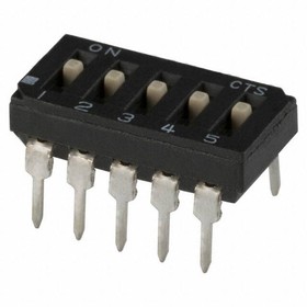 209-5MS, DIP Switches / SIP Switches SPST 5 switch sections