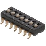 DS04-254-1-07BK-SMT, DIP Switches / SIP Switches DIP Switch, SPST, 2.54 pitch ...