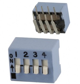 206-4RAST, DIP Switches / SIP Switches SPST Right Angle 4 switch sections