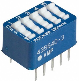 5435640-3, DIP Switches / SIP Switches 5 POS TOP RCKR UNSLD