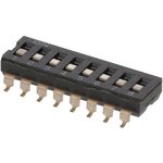 DS04-254-2-08BK-SMT, DIP Switches / SIP Switches DIP Switch, SPST, 2.54 pitch ...
