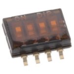 DHN04TV, DIP Switches / SIP Switches 4pos 0.025A 24VDC 1/2 Pitch
