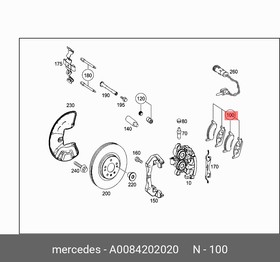 Колодки передние MERCEDES-BENZ A 008 420 20 20