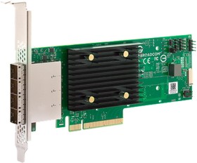 HBA-адаптер ACD ACD 9500-16e SGL PCIe Gen4 x8 LP, Tri-Mode SAS/SATA/NVMe 12G HBA, 16port(4*extSFF8644), 3816 IOC {5}
