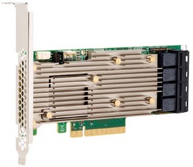 RAID-контроллер Broadcom 9460-16I SGL (05-50011-00 / 03-50011-00011) PCIe 3.1 x8 LP, SAS/SATA/NVMe, RAID 0,1,5,6,10,50,60, 16port(4* int SF