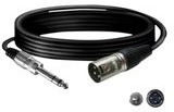 TK075, Cable; Jack 6,3mm 3pin plug,XLR male 3pin; 1.5m; black; 0.08mm2