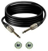 TK123, Cable; Jack 6,3mm 2pin plug,both sides; 3m; black; 0.25mm2