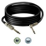 TK113, Angled Audio Cable, Mono, 6.35 mm Jack Plug - 6.35 mm Jack Plug, 3m