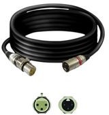 TK343, Audio Cable, Mono, XLR 3-Pin Socket - XLR 3-Pin Plug, 3m
