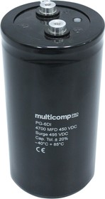 MP004243, Электролитический конденсатор, 2200 мкФ, 400 В, ± 20%, Винт, 12000 часов при 85°C