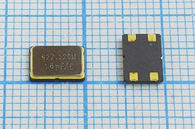 Кварцевый резонатор 27120 кГц, корпус SMD07050C4, нагрузочная емкость 16 пФ, точность настройки 10 ppm, стабильность частоты 20/-40~85C ppm/