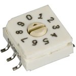 94HAB10WT, Coded Rotary Switches Rotary DIP Switch Flush 10 Pos