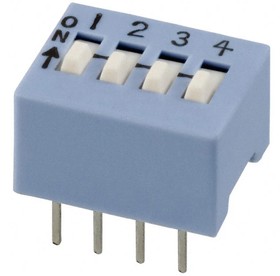206-4ST, DIP Switches / SIP Switches SPST 4 switch sections